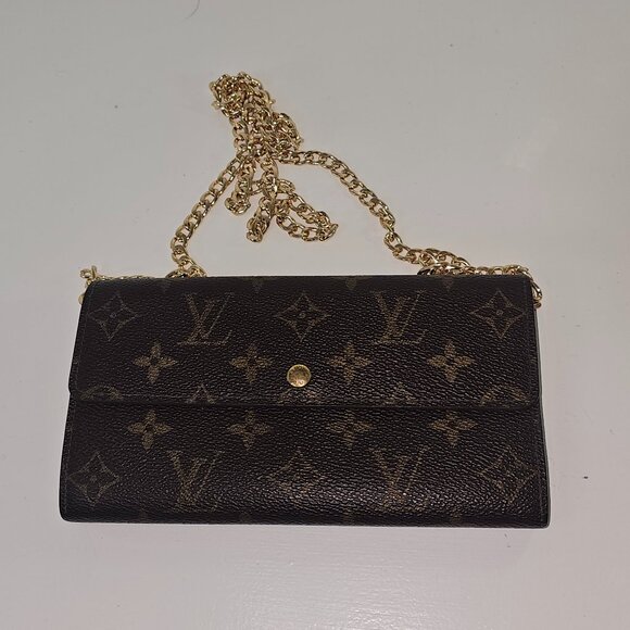 Authentic Louis Vuitton Monogram Snap Flap Wallet